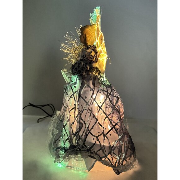 Fiber Optic Light-Up Angel Tree Topper Porcelain Blue Color-changing Christmas - Picture 14 of 16